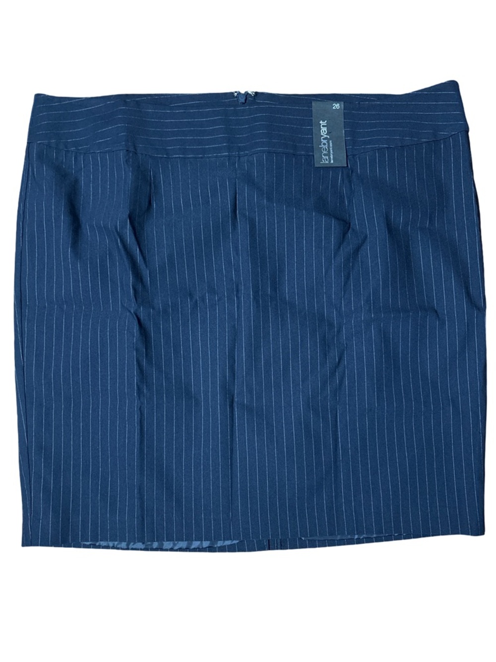 Lane Bryant Navy Pinstripe A Line Skirt